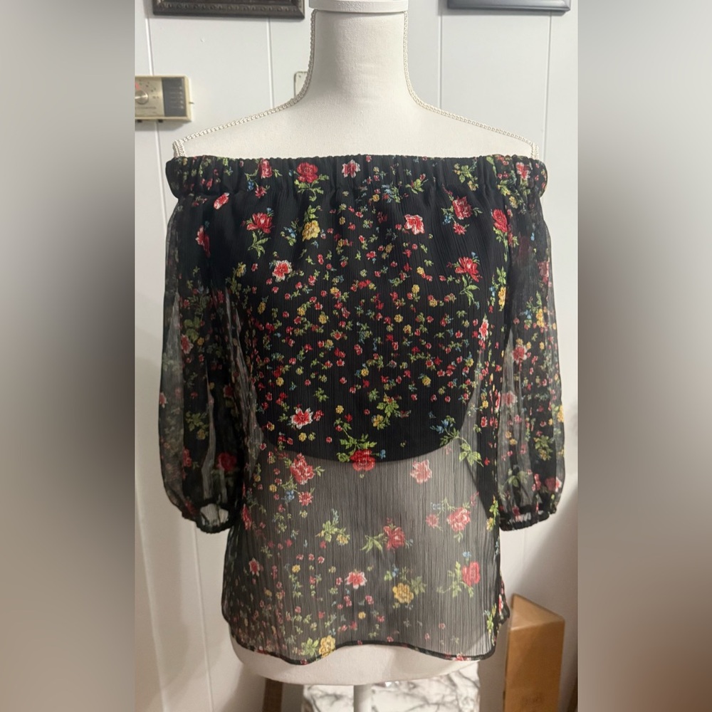🌸 Bailey/44 Chic Sheer Blouse + Crop Top Combo – Women’s Small 🌸
